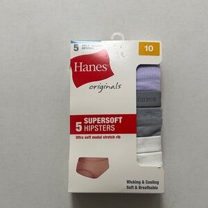 Hanes Supersoft Hipsters - Lavender, Gray, White (5 Pack)